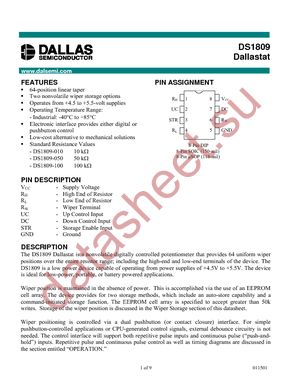 DS1809-100+ datasheet  